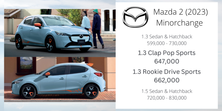 Mazda 2 Minorchange (2023) : 599,000 – 830,000 บาท | เพิ่มรุ่นพิเศษ มาพร้อม i-Activsense ทุกรุ่นย่อย